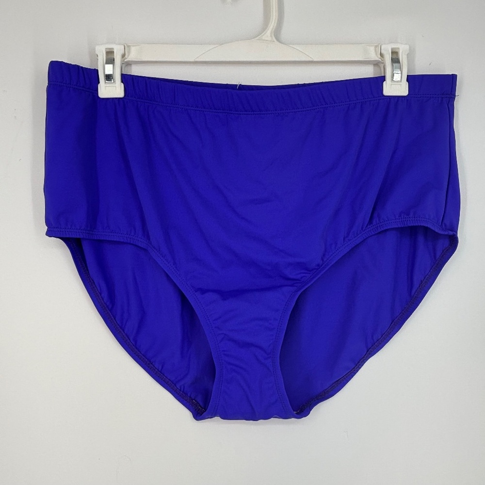 Swimsuits for All Shore Club Womens Size 22 Swim Bottoms Briefs Purple Lined